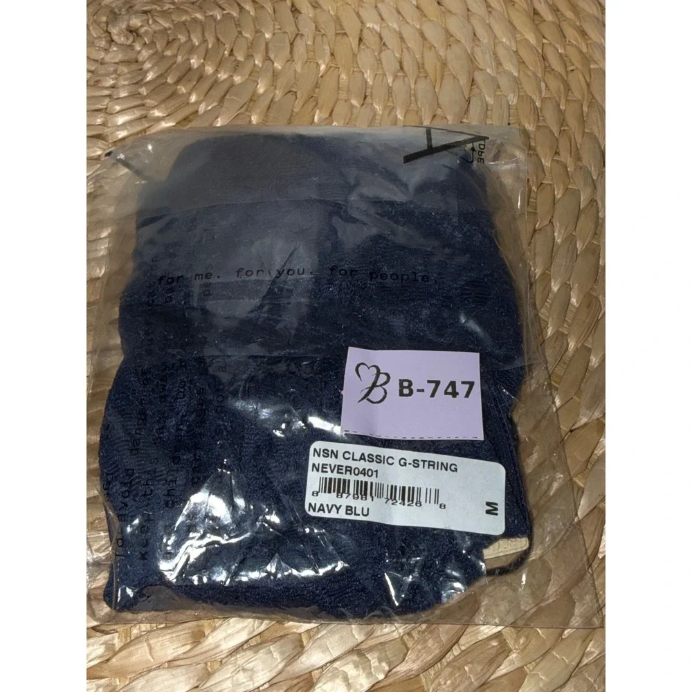 Cosabella Navy Blue Never Say Never Lace G-String Thong‎ Luxury Italian Lingerie